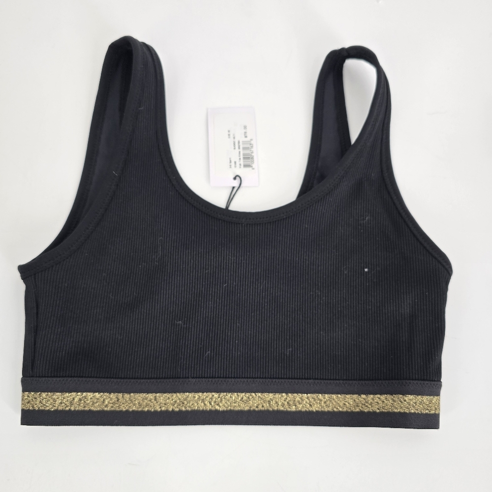 Solid & Striped Sport Black High Tide Ribbed Sports Bra Size XS NEW